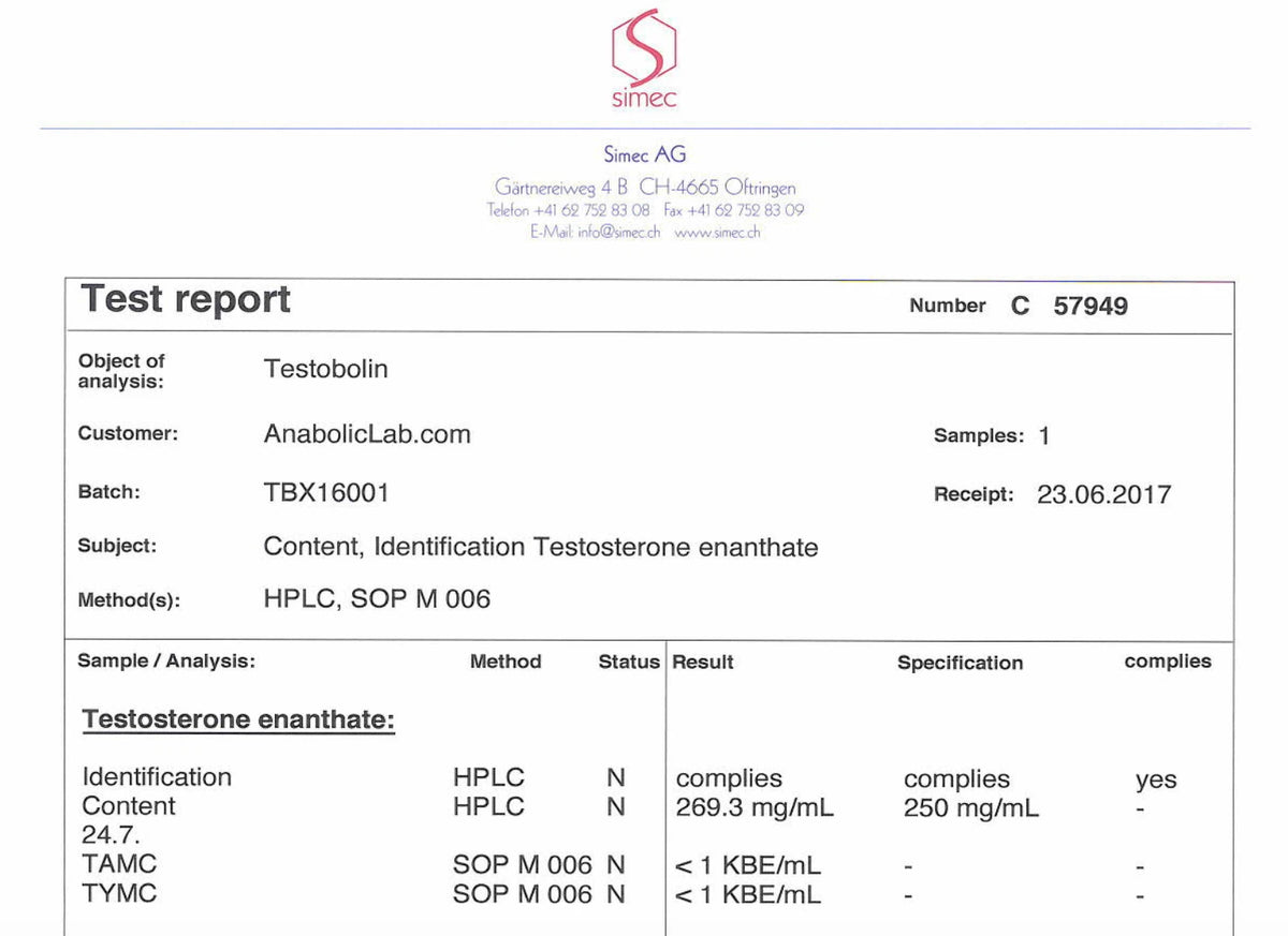 Test E 250mg/ml (Alpha Pharma)