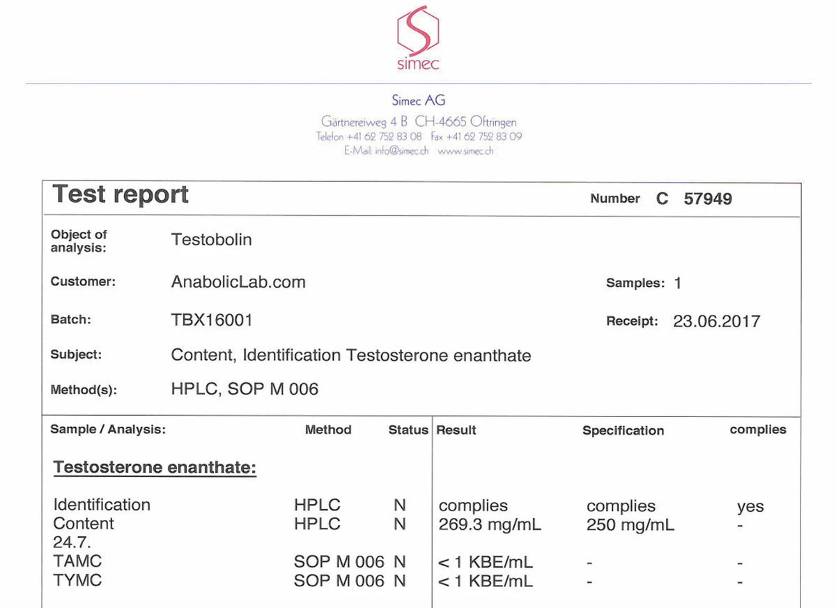 Test E 250mg/ml (Alpha Pharma)